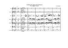 Анданте для флейты с оркестром до мажор, K.315: Партитура by Вольфганг Амадей Моцарт