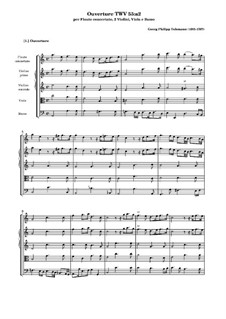 Сюита для флейты, струнных и бассо континуо ля минор, TWV 55:a2: Партитура by Георг Филипп Телеманн