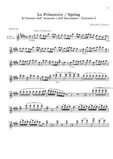 Концерт для скрипки с оркестром No.1 ми мажор 'Весна', RV 269: Партия солирующей скрипки by Антонио Вивальди