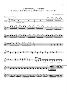 Концерт для скрипки с оркестром No.4 фа минор 'Зима', RV 297: Партия I скрипки by Антонио Вивальди