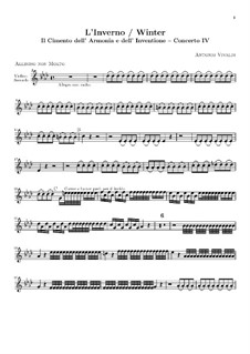 Концерт для скрипки с оркестром No.4 фа минор 'Зима', RV 297: Партия II скрипки by Антонио Вивальди
