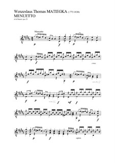 Соната си минор, Op.23: Менуэт и трио by Томас Венцель Матейка