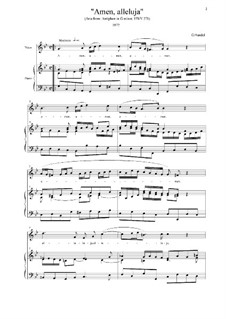 Amen, alleluja, HWV 271: Клавир с вокальной партией by Георг Фридрих Гендель