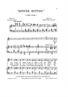 Mister Buttin: Mister Buttin by Lewiston N. Isaacs
