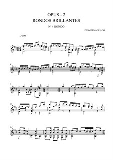 Четыре блестящих рондо, Op.2: Рондо No.4 by Дионисио Агуадо