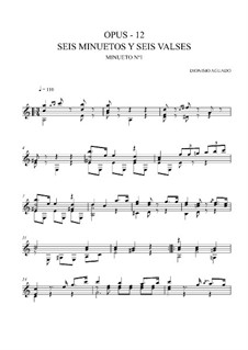 Шесть менуэтов и шесть вальсов, Op.12: Менуэт No.1 by Дионисио Агуадо