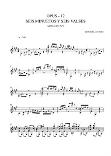 Шесть менуэтов и шесть вальсов, Op.12: Менуэт No.5 by Дионисио Агуадо