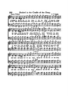 Rock'd in the Cradle of the Deep: Вокальная партитура by Joseph Philip Knight