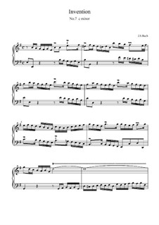 No.7 ми минор, BWV 778: Для клавишного инструмента (ноты высокого качества) by Иоганн Себастьян Бах