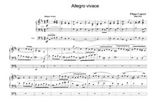 Десять пьес для органа: No.6 Allegro vivace by Филиппо Капоччи