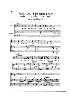 Асис и Галатея, HWV 49: As when the dove by Георг Фридрих Гендель