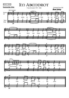 Im Abendrot (In the Glow of Evening), D.799: Для смешанного хора, Op.338 by Франц Шуберт