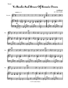 Ye Banks and Braes: Для блокфлейты и фортепиано by folklore