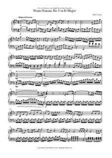 Piano Sonata No.3 in D major: Piano Sonata No.3 in D major by Elliot Corner