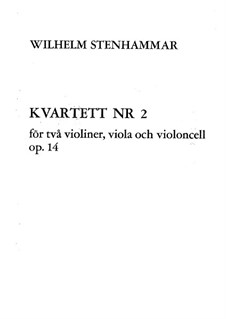 Струнный квартет No.2 до минор, Op.14: Партитура by Вильгельм Стенхаммар