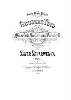 Фортепианное трио No.1 фа-диез мажор, Op.1: Фортепианное трио No.1 фа-диез мажор by Ксавьер Шарвенка