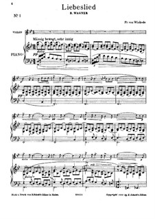 Валькирия, WWV 86b: Любовная песня Зигмунда, для скрипки и фортепиано by Рихард Вагнер