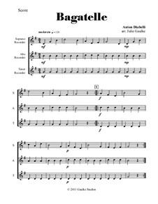 Bagatelle in G Major: Bagatelle in G Major by Антон Диабелли