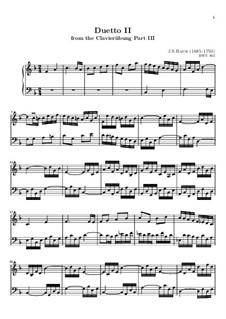 Дуэт No.2 фа мажор, BWV 803: Для клавишного инструмента by Иоганн Себастьян Бах