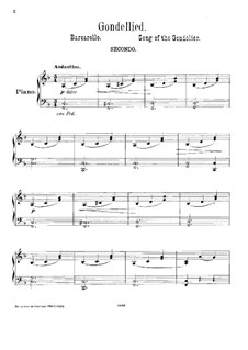 Песня гондольера для фортепиано в четыре руки: Песня гондольера для фортепиано в четыре руки by Франц Бер