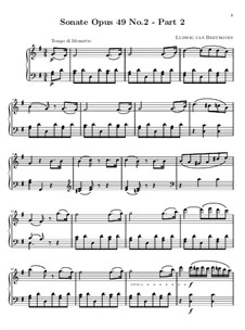 Соната для фортепиано No.20, Op.49 No.2: Часть II by Людвиг ван Бетховен