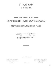 Четыре пьесы для фортепиано, Op.34: Сборник by Георгий Катуар