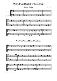 Eight Chrismas Duos or Trios: Duos for two saxophones by Феликс Мендельсон-Бартольди, Франц Ксавьер Грубер, Льюис Генри Реднер, James Lord Pierpont, Unknown (works before 1850)