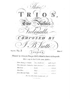 Струнное трио No.2, WIII 17 Op.18: Струнное трио No.2 by Джованни Баттиста Виотти
