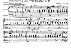 Andante Pastorale for Organ: Andante Pastorale for Organ by Gerhard Theodore Alexis