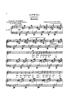 Aprile: Для голоса и фортепиано by Франческо Паоло Тости