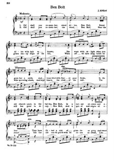 Ben Bolt: Для голоса и фортепиано (Фа мажор) by Nelson Kneass