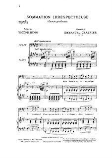 Sommation irrespectueuse: Sommation irrespectueuse by Эммануэль Шабрие