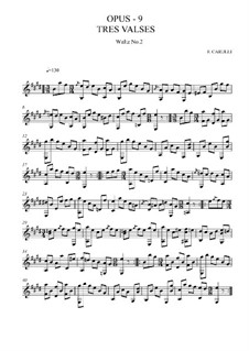 Три вальса для гитары, Op.9: Вальс No.2 by Фердинандо Карулли