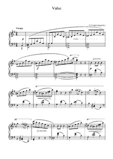Вальс ми минор, B.56 KK IV1/15: Для фортепиано (ноты высокого качества) by Фредерик Шопен