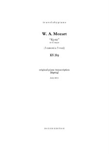 Кирие соль мажор, K.89: Версия для фортепиано, tbpt64 by Вольфганг Амадей Моцарт