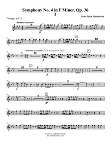 Симфония No.4 фа минор, TH 27 Op.36: Movement I – trumpet in C 1 (transposed part) by Петр Чайковский