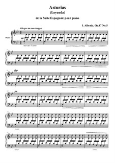 No.5 Легенда: Для фортепиано (ноты высокого качества) by Исаак Альбенис