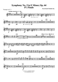 Часть IV: Труба in C 1 (транспонированная партия) by Петр Чайковский