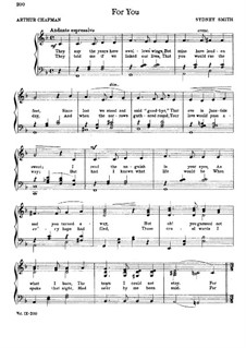 Для тебя, Op.230: Клавир с вокальной партией by Сидни Смит