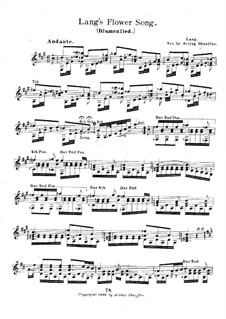 Blumenlied (Flower Song), Op.39: Для гитары by Густав Ланге