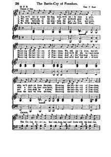 The Battle Cry of Freedom: Соль мажор by George Frederick Root
