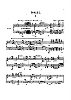 Соната для фортепиано, Op.10: Для одного исполнителя by Эжен д'Альбер