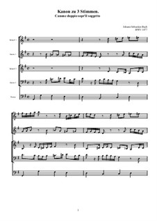 Canone doppio sopr'il soggetto, BWV 1077: Canone doppio sopr'il soggetto by Иоганн Себастьян Бах