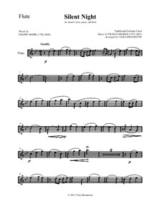 Ensemble version: Для флейты, смешанного хора и фортепиано – партия флейты by Франц Ксавьер Грубер