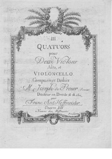 Три струнных квартета, Op.14: Партия альта by Франц Антон Хофмайстер