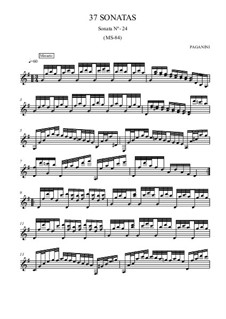 Тридцать семь сонат для гитары, MS 84: Соната No.24 by Никколо Паганини