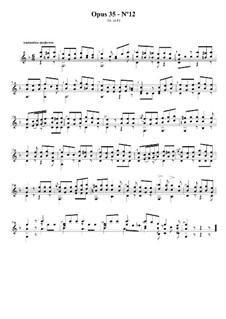 Двадцать четыре упражнения для гитары, Op.35: Этюд No.12 by Фернандо Сор