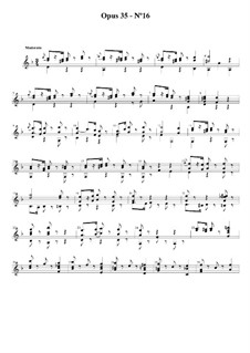 Двадцать четыре упражнения для гитары, Op.35: Этюд No.16 by Фернандо Сор