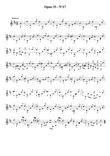 Двадцать четыре упражнения для гитары, Op.35: Этюд No.17 by Фернандо Сор