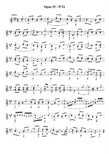 Двадцать четыре упражнения для гитары, Op.35: Этюд No.21 by Фернандо Сор
